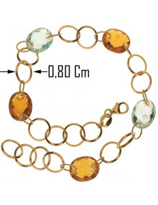 BRACCIALI DONNA - Bracciale Braccialetto Donna Oro Giallo 18 Kt Carati Ct 750 4,40 Gr