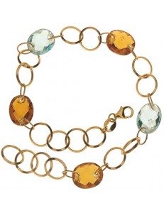 BRACCIALI DONNA - Bracciale Braccialetto Donna Oro Giallo 18 Kt Carati Ct 750 4,40 Gr