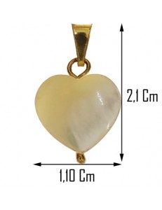 Collana Ciondolo Pendente Cuore Oro Giallo 18 Kt Carati Ct 750 1,2 Gr