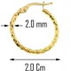 ORECCHINI CERCHIO GIALLI - Orecchini Torchon Donna Cerchio Cerchi Oro Giallo 18 kt Carati Ct 750 1,45 Gr