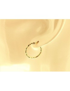 ORECCHINI CERCHIO GIALLI - Orecchini Torchon Donna Cerchio Cerchi Oro Giallo 18 kt Carati Ct 750 1,45 Gr