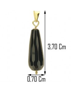 Ciondolo Pendente Onice Donna Oro Giallo 18 Kt Carati 750 2,30  Gr