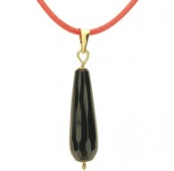 Collana Laccio Pendente Onice Donna Oro Giallo 18 kt Carati 750  2,20 Gr