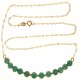 Collana Catenina Turchese  Girocollo Oro Giallo 18 Kt Carati Ct 750 2,50 Gr  Donna 47Cm