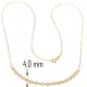 Collana Catenina Perle  Girocollo Oro Giallo 18 Kt Carati Ct 750 2,50 Gr  Donna 47Cm