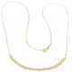 Collana Catenina Perle  Girocollo Oro Giallo 18 Kt Carati Ct 750 2,50 Gr  Donna 47Cm