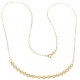 Collana Catenina Perle  Girocollo Oro Giallo 18 Kt Carati Ct 750 2,50 Gr  Donna 47Cm