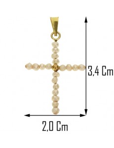 Collana Laccio Pendente Perle  Donna Oro Giallo 18 kt Carati 750  0,55 Gr