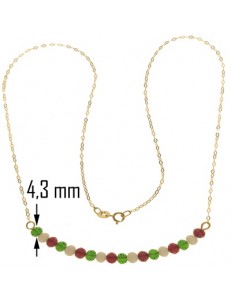 Collana Catenina Girocollo ITALIA Oro Giallo 18 Kt Carati Ct 750 2,40 Gr  Donna 47Cm