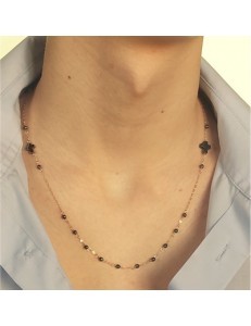 Collana Catena 50 Cm Rosario Uomo Donna Oro Giallo 18 KT Carati Ct 750 2,7 gr