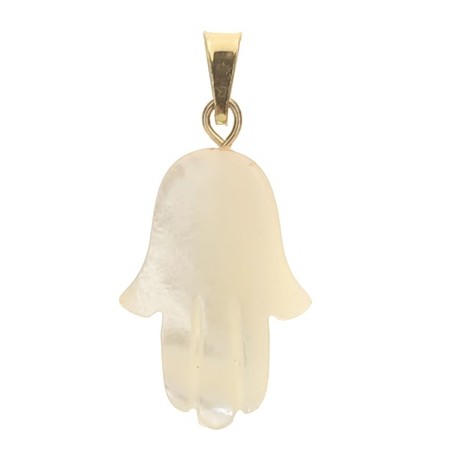 PENDENTI ORO GIALLO - Ciondolo Pendente Uomo Donna Oro Giallo 18 Kt Carati Ct 750 Mano Di Fatima 1,25g