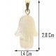 Collana Laccio Pendente Mano Fatima Donna Oro Giallo 18 kt Carati 750  1,40 Gr