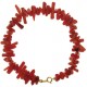 Bracciale Braccialetto Donna Corallo Rosso Oro Giallo 18 Kt Carati Ct 750 12 Gr