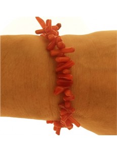 Bracciale Braccialetto Donna Corallo Rosso Oro Giallo 18 Kt Carati Ct 750 12 Gr