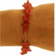 Bracciale Braccialetto Donna Corallo Rosso Oro Giallo 18 Kt Carati Ct 750 12 Gr