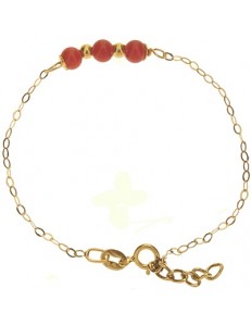 BRACCIALE CORALLO BIMBA - Bimba Bambina Oro Giallo 18 Kt Carati 750