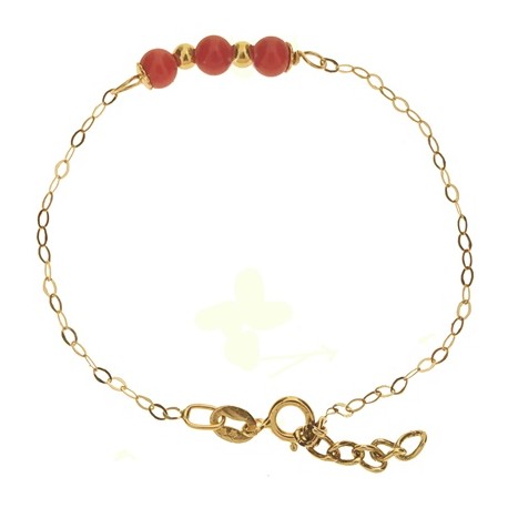 BRACCIALE CORALLO BIMBA - Bimba Bambina Oro Giallo 18 Kt Carati 750