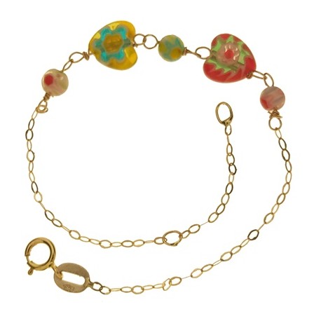 BRACCIALE BIMBA CUORE - Bimba Neonata Oro Giallo 18 Kt Carati Ct 750