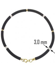 BRACCIALE PERLE CAUCCIU' - Semirigido Oro Giallo 18 Kt Carati Ct 750