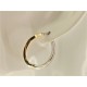 ORECCHINI CERCHIO GIALLI - Orecchini Donna Cerchio Oro Giallo Bianco 18 kt Carati Ct 750 3,70 Gr Bicolore