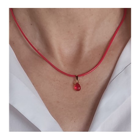 Collana Laccio Pendente Punto Luce Solitario Donna Giallo 18 kt Carati 750