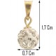 COLLANE ORO GIALLO - Collana Catenina Pendente Sfera Donna Oro Bianco 18 Kt Carati Ct 750 1,35 Gr