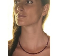 Collana Semirigida Donna Radici di Rubini Oro Giallo 18 kt Carati Ct 750 11,50Gr