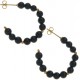 Orecchini Onice Cerchio Cerchi Donna Oro Giallo 18 Kt Carati Ct 750 Gr 3,00