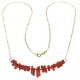 Collana Catenina Corallo  Girocollo Oro Giallo 18 Kt Carati Ct 750 2,0 Gr  Donna 47Cm