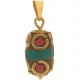 Ciondolo Pendente stile Tibetano Donna Oro Giallo 18 Kt Carati Ct 750 2,0 Gr