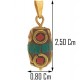 PENDENTE STILE TIBETANO - Donna Oro Giallo 18 Kt Carati Ct 750