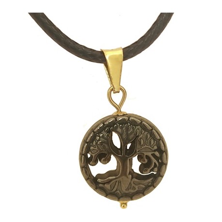 Collana Ciondolo Pendente Albero della Vita unisex Oro Giallo 18 Kt Carati 750