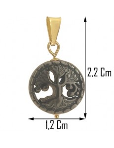 Collana Ciondolo Pendente Albero della Vita unisex Oro Giallo 18 Kt Carati 750