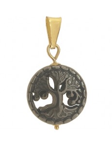 Collana Ciondolo Pendente Albero della Vita unisex Oro Giallo 18 Kt Carati 750