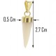 COLLANE UNISEX - Collana Catenina Unisex Cornetto Uomo Donna Oro Giallo 18 Kt Ct Carati 750 1,3Gr
