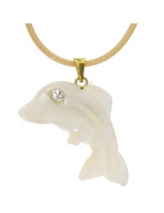 Collana Laccio Delfino uomo Donna Oro Giallo 18 kt Carati 750