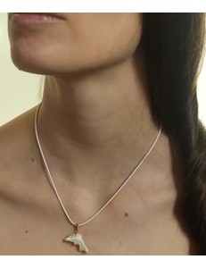 Collana Laccio Delfino uomo Donna Oro Giallo 18 kt Carati 750