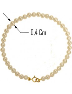 Bracciale Braccialetto Donna Perle Oro Giallo 18 Kt Carati Ct 750