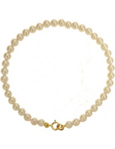 Bracciale Braccialetto Donna Perle Oro Giallo 18 Kt Carati Ct 750