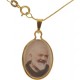  Collana Catenina Padre Pio Uomo Donna Oro Giallo 18 kt Carati Ct 750 1,80 Gr