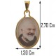  Collana Catenina Padre Pio Uomo Donna Oro Giallo 18 kt Carati Ct 750 1,80 Gr