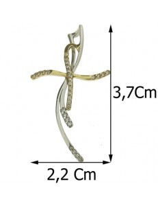 Ciondolo Pendente Donna Oro Bianco 18 Kt Carati Ct 750 2,50 Gr Croce