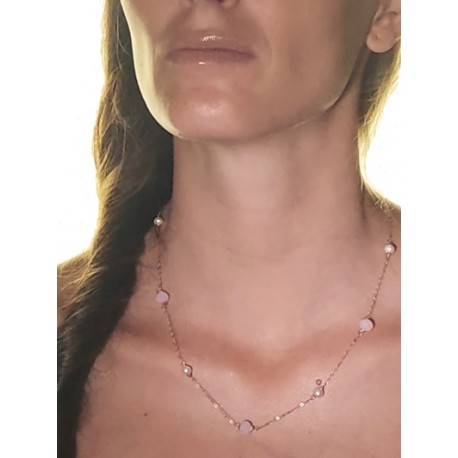 COLLANA PERLE  45/50 CM - Donna Oro Giallo 18 kt Carati Ct 750