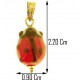 COLLANE ORO GIALLO - Collana Catenina Coccinella Bimbo Bambina Oro Giallo 18 Kt Carati Ct 750 