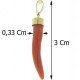 COLLANA CORNETTO CORALLO - Unisex Oro Giallo 18 Kt Carati Ct 750