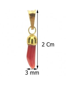 Collana Catenina Unisex Cornetto Uomo Donna Oro Giallo 18 Kt Carati 750 1,25 Gr