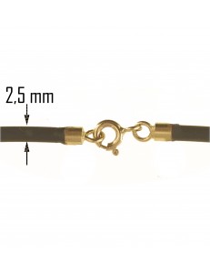 LACCIO CAUCCIU' 50 CM - Uomo Donna Unisex Chiusura Oro Giallo 18 Carati Ct KT 750