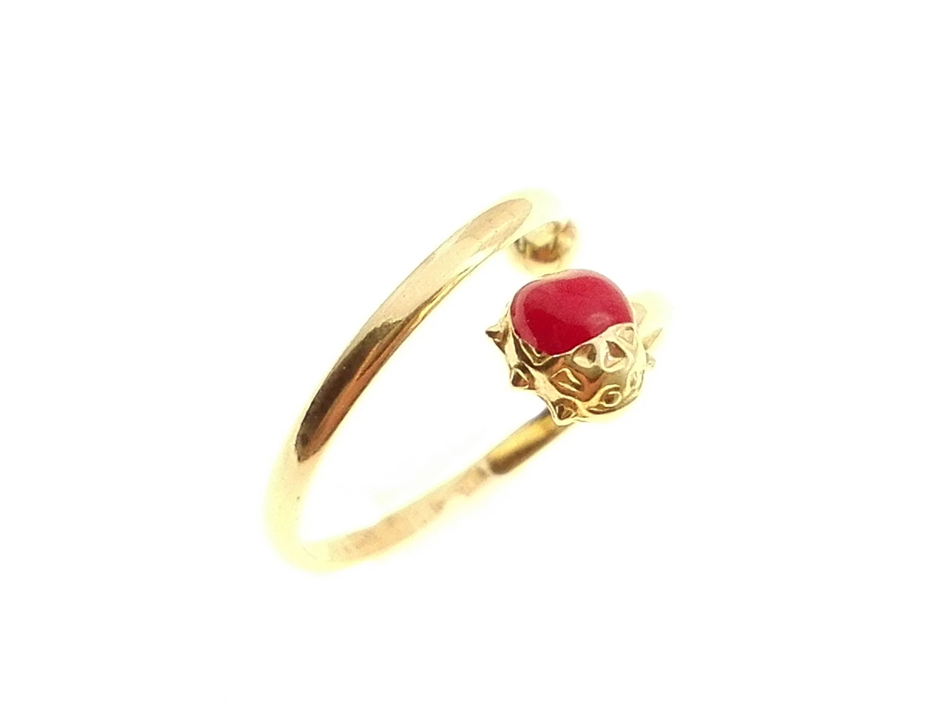 Anello Bimba Bambina Oro Giallo 18 Kt Carati Ct 750 Gr 1,40 Coccinella