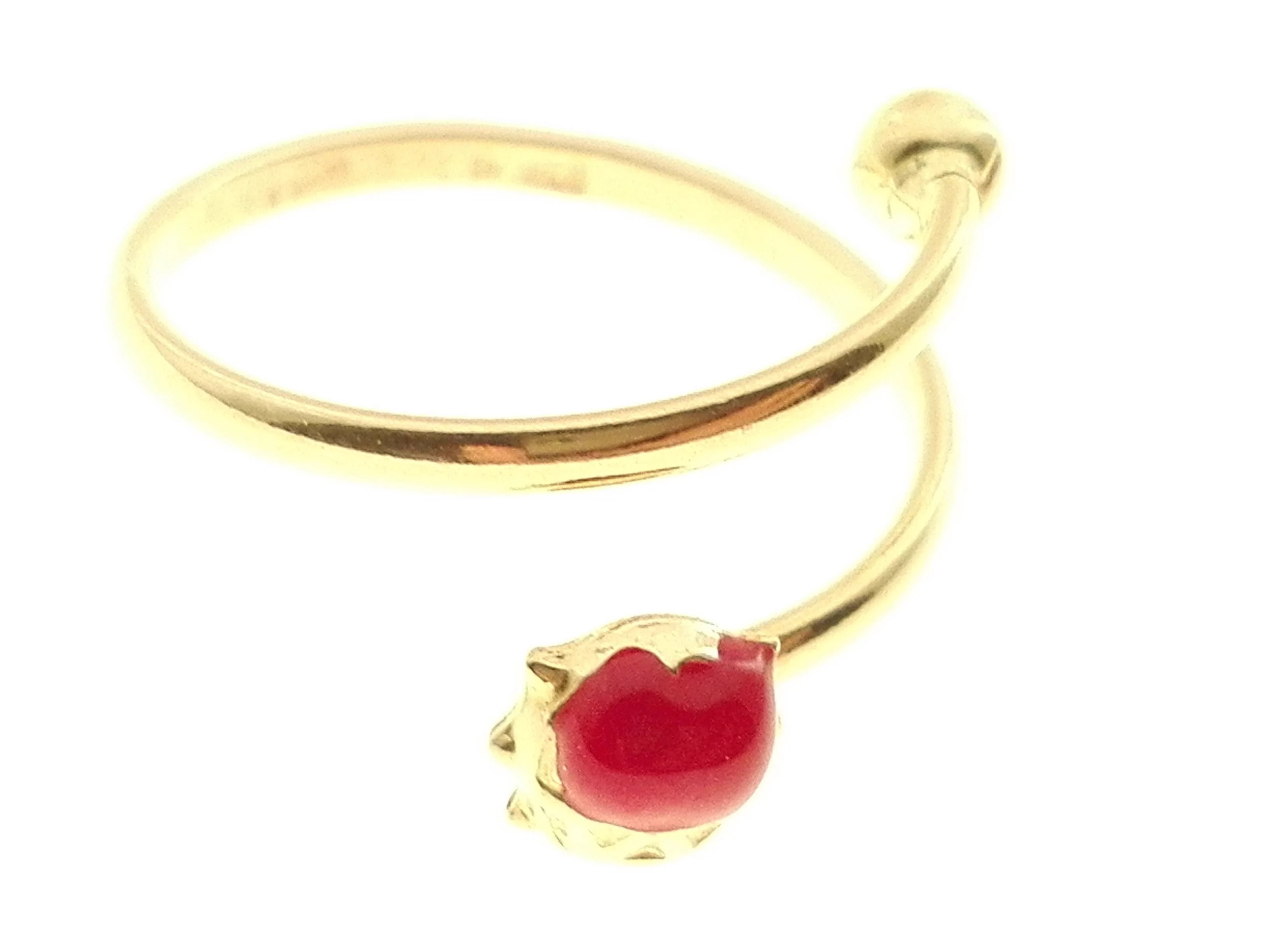 Anello Bimba Bambina Oro Giallo 18 Kt Carati Ct 750 Gr 1,40 Coccinella - immagine 3