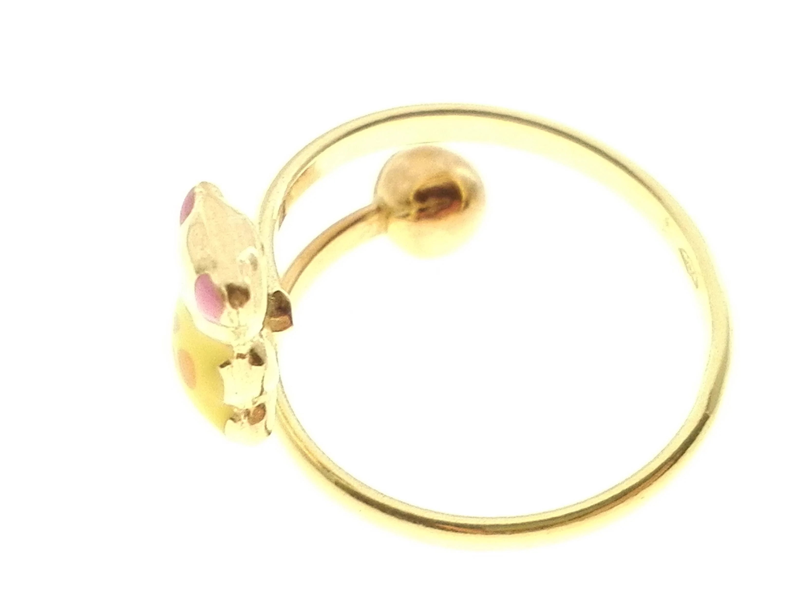 Anello Bimba Bambina Oro Giallo 18 KT Carati Ct 750 Gr 1,60 Orsetto - immagine 3